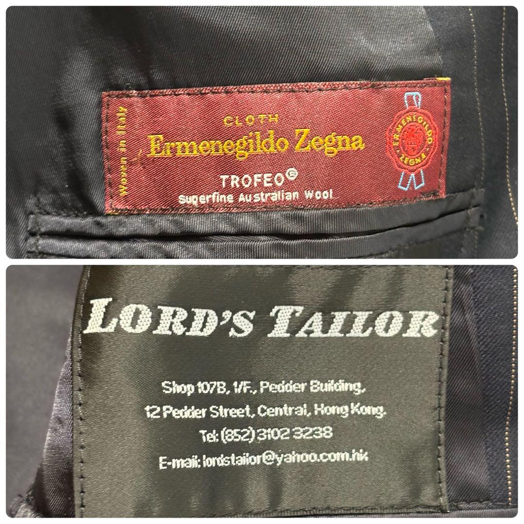 美品 エルメネジルドゼニア スーツ セットアップ Mサイズ相当 ネイビー