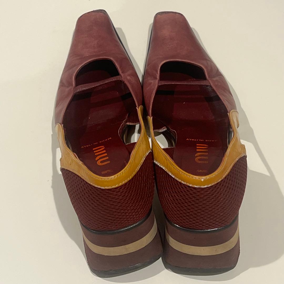 最終 miumiu shoes ウェッジヒール pumps 36 1/2