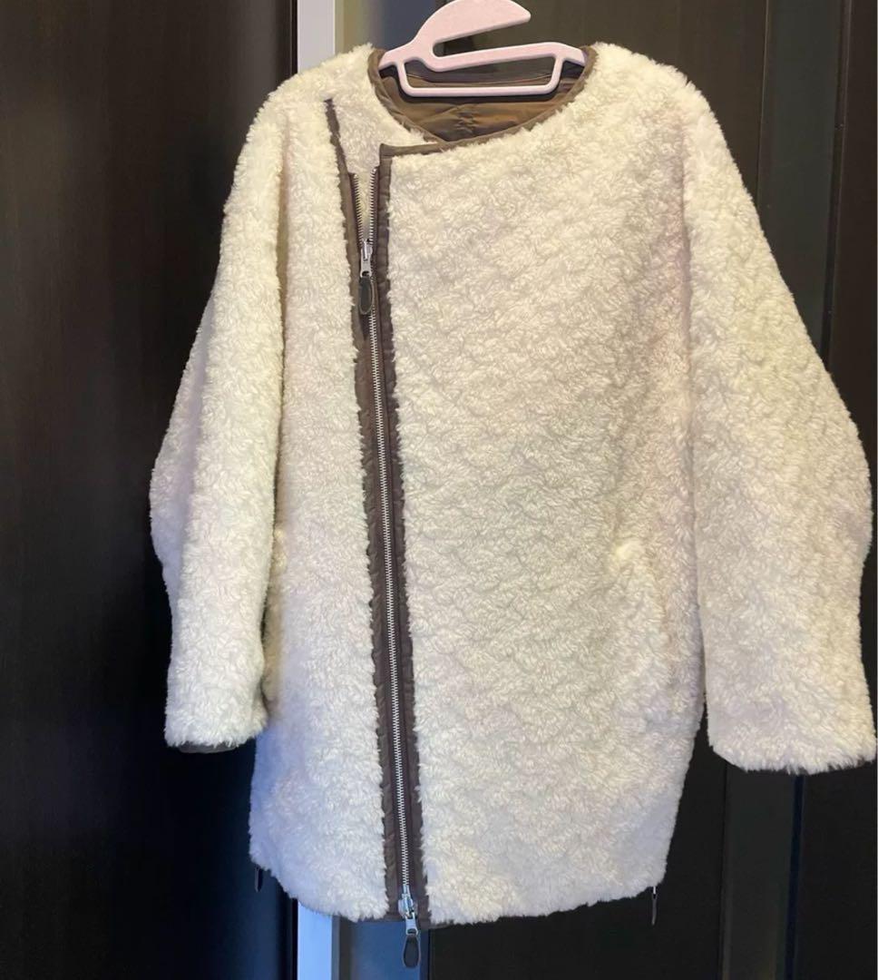 CASA FLINE ウールボア×再生ポリエルテルリバーシブルコート