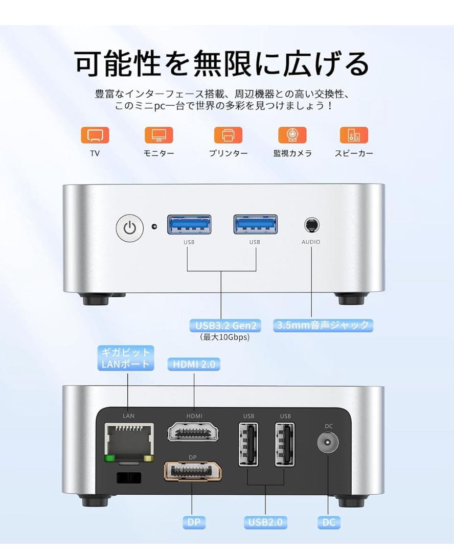 新型 高性能 ミニpc インテル n150 mini pc