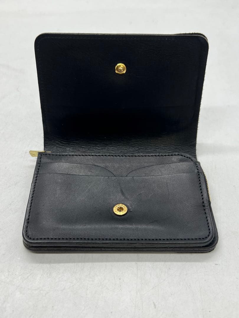 forme short wallet baby calfベイビーカーフ ブラック