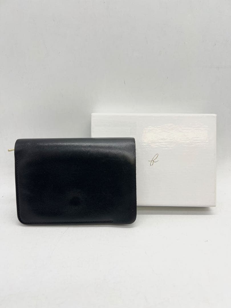 forme short wallet baby calfベイビーカーフ ブラック