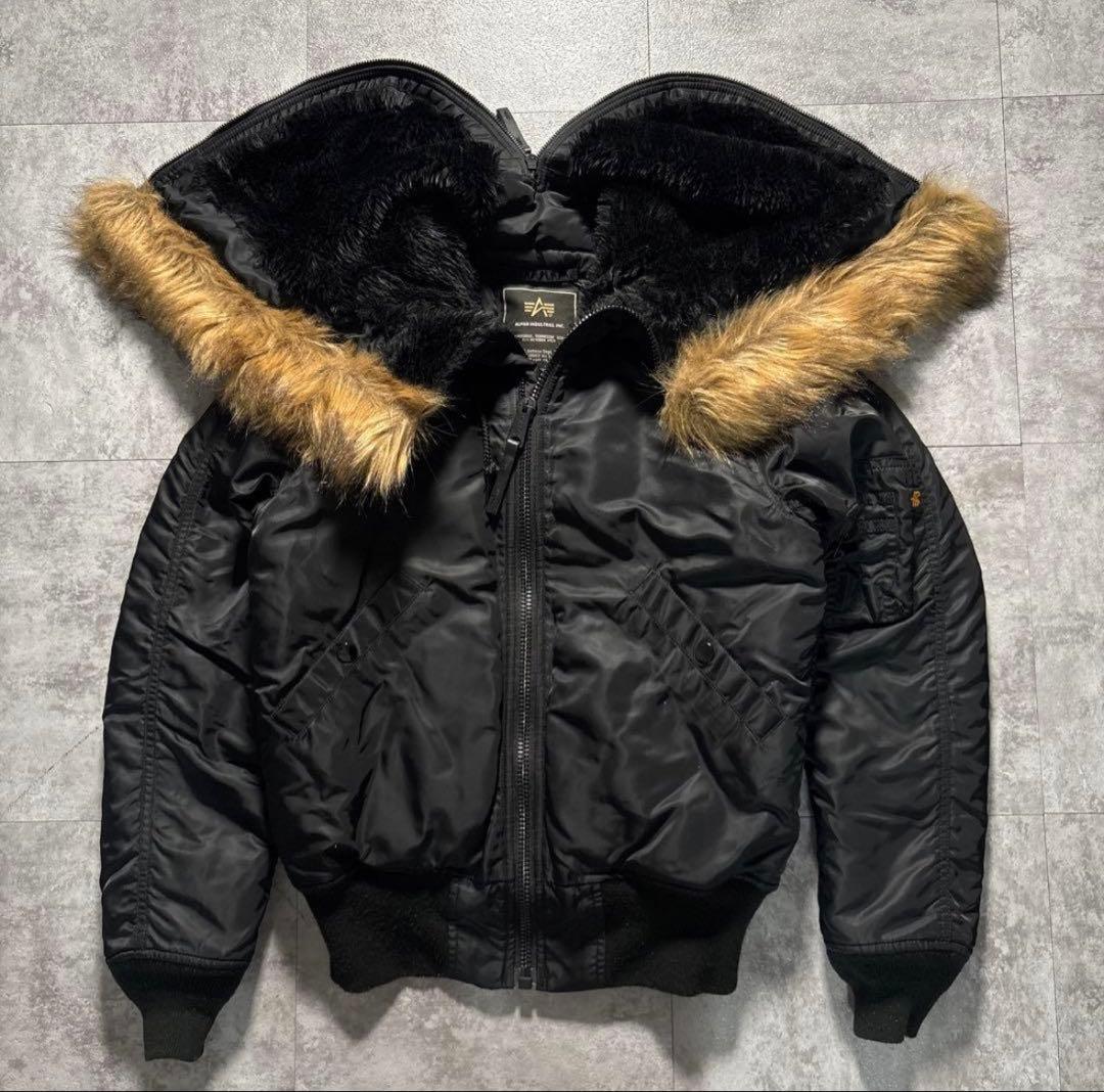 alpha n2b short flight jacket 短丈　ブラック　黒