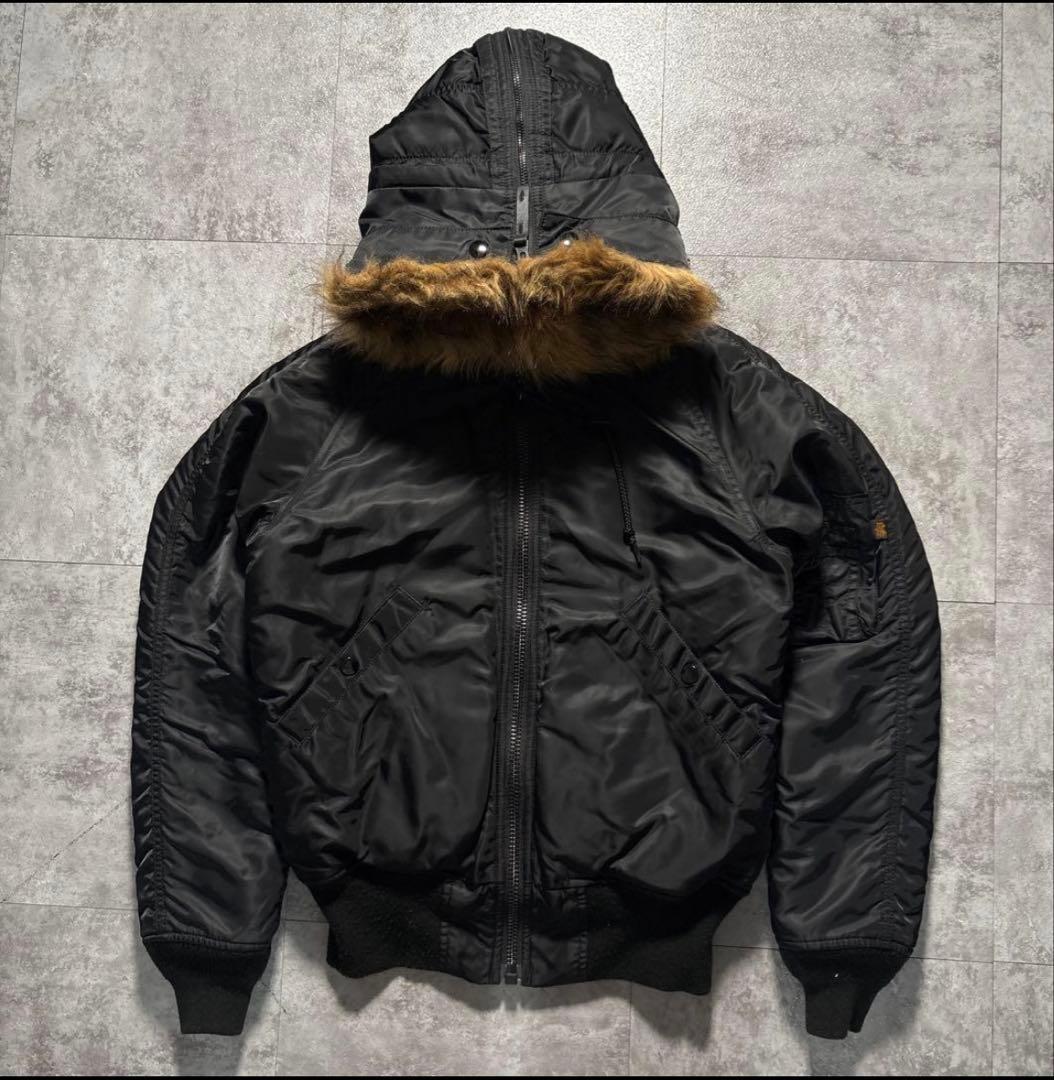 alpha n2b short flight jacket 短丈　ブラック　黒