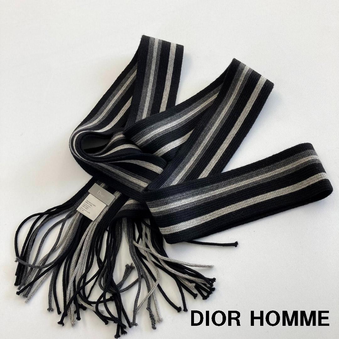 Dior Homme ディオールオム エディ期 スーパーロングストライプマフラー