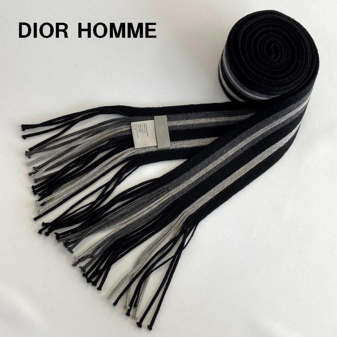 Dior Homme ディオールオム エディ期 スーパーロングストライプマフラー