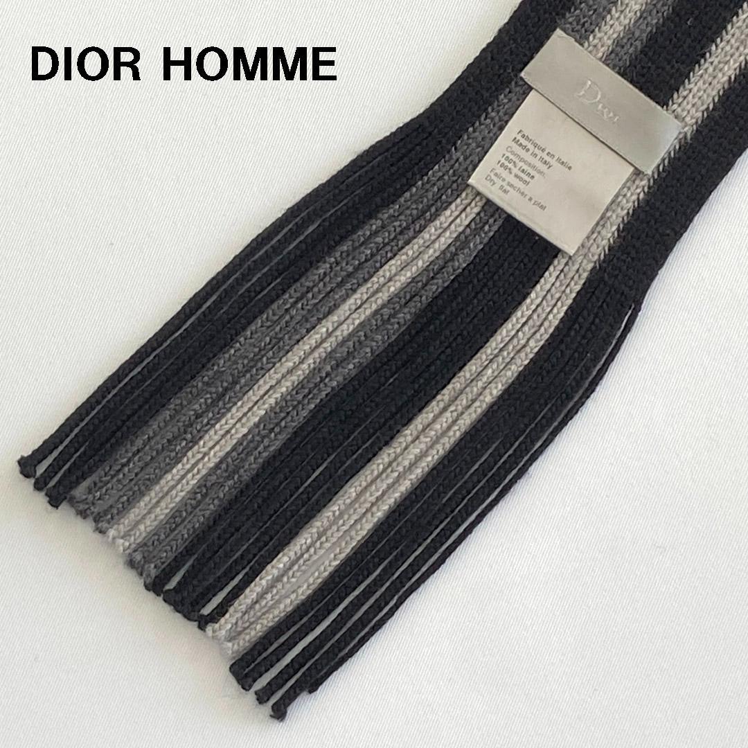Dior Homme ディオールオム エディ期 スーパーロングストライプマフラー