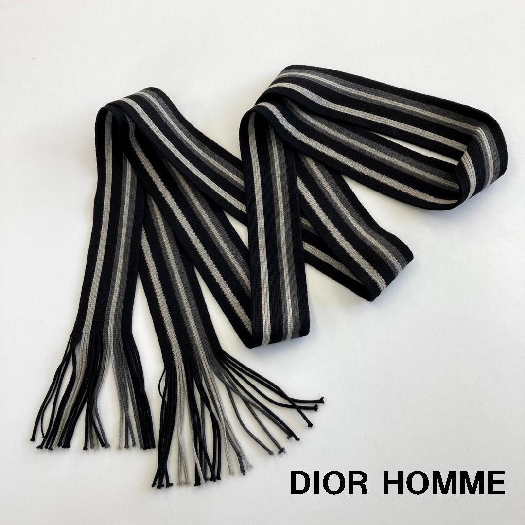 Dior Homme ディオールオム エディ期 スーパーロングストライプマフラー