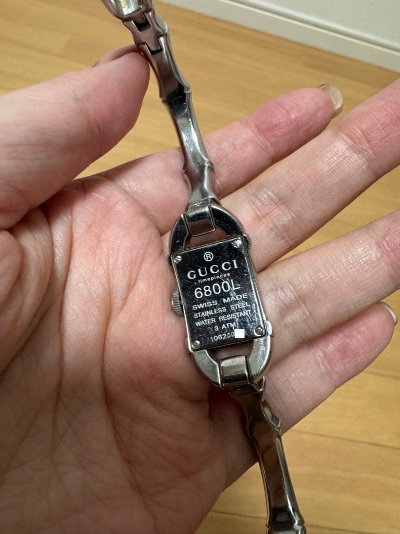 GUCCI バンブーデザイン 腕時計ブレスレット　6800L 箱・パーツあり