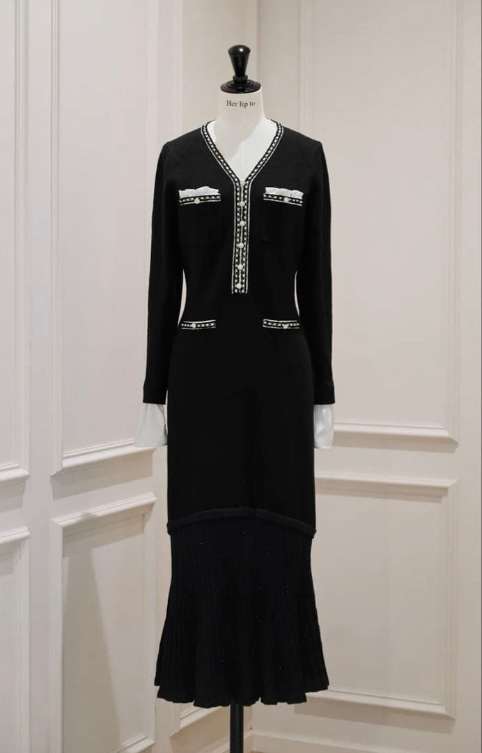 Herlipto Isaline Long Knit Dress Sサイズ