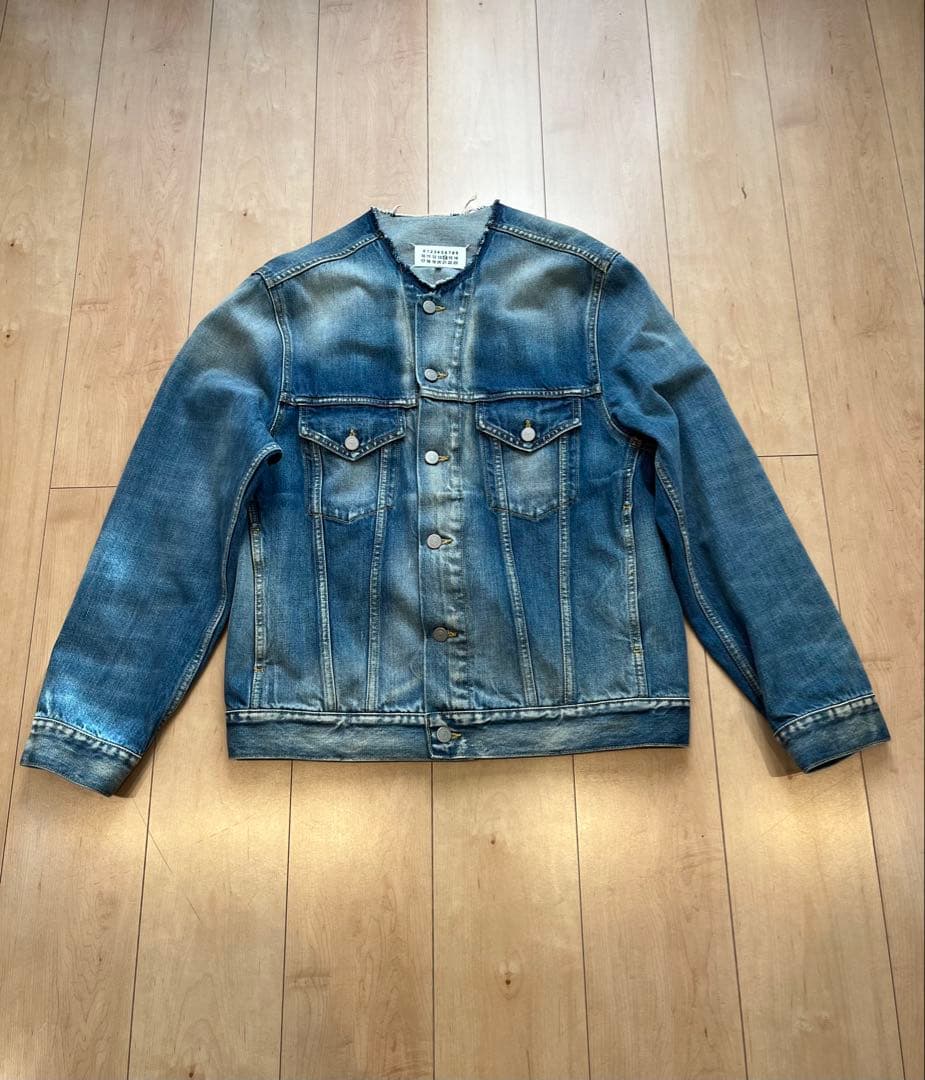 Madison Margiela/メゾンマルジェラ ノーカラーデニムジャケット