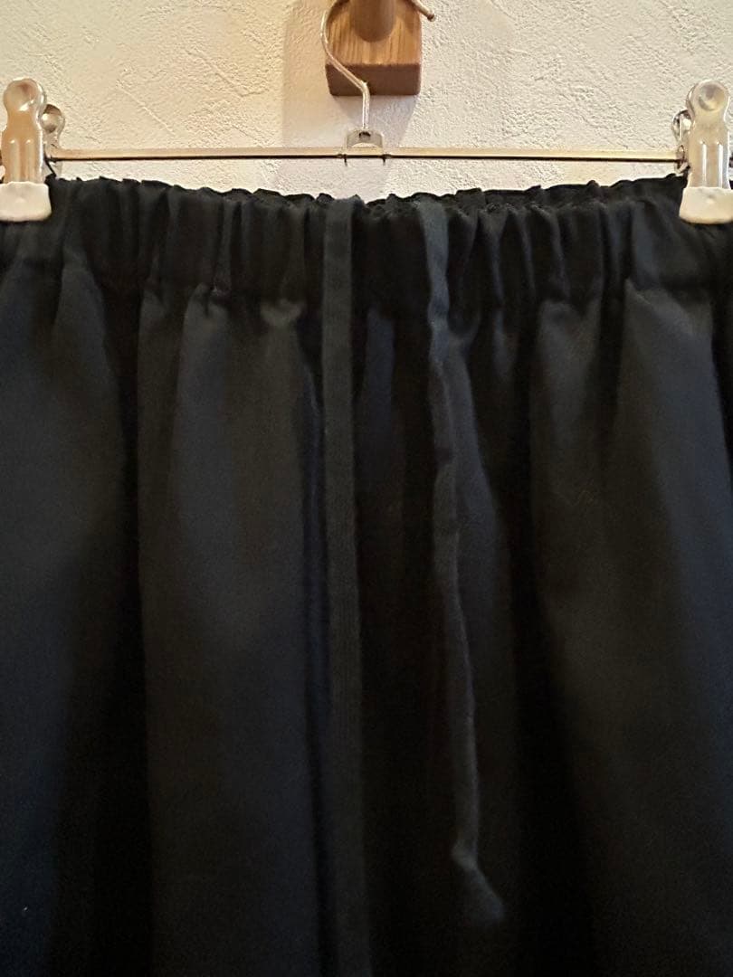 黒 サルエルパンツ ゴム入りウエスト