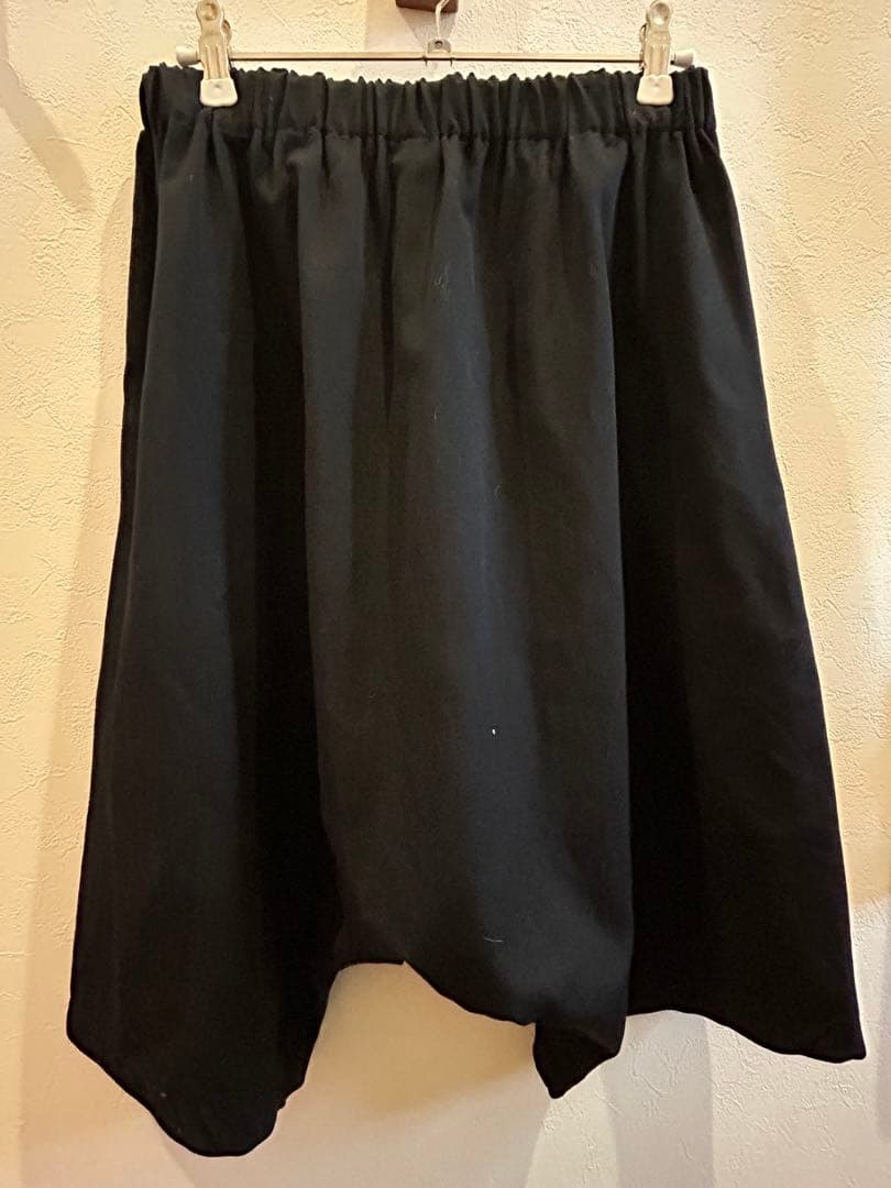 黒 サルエルパンツ ゴム入りウエスト