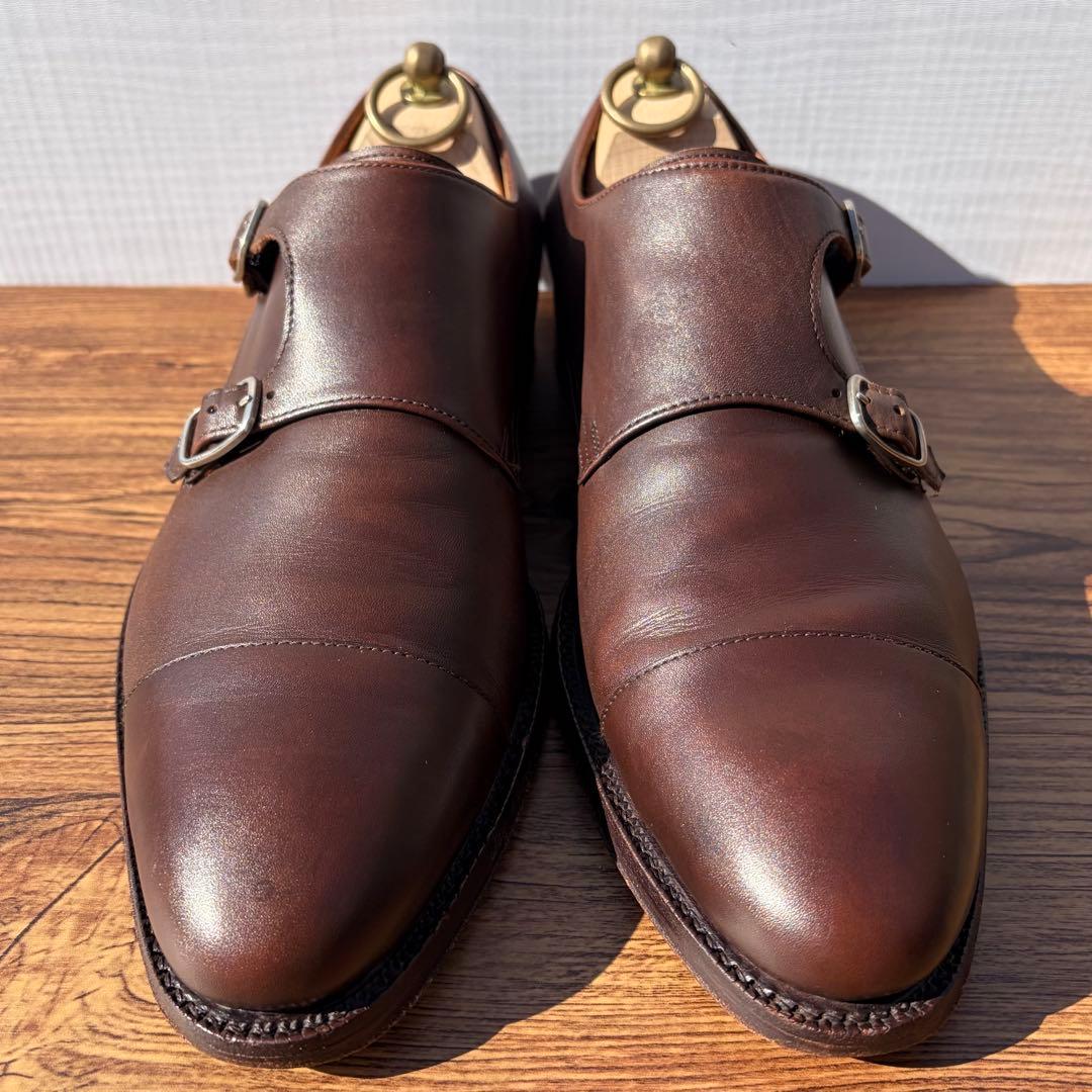 ジャランスリウァヤ ダブルモンクストラップ 27.5cm ブラウン 革靴