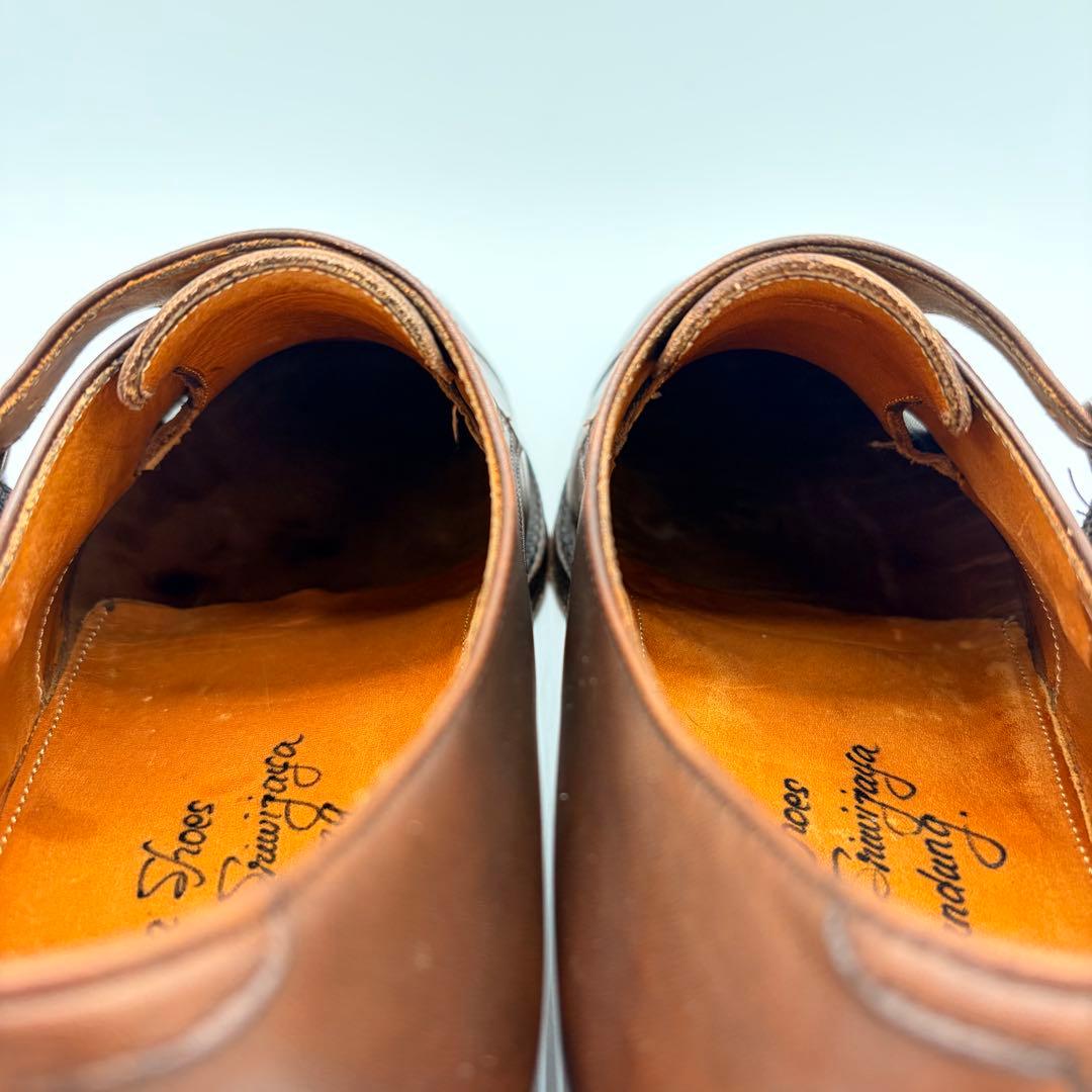 ジャランスリウァヤ ダブルモンクストラップ 27.5cm ブラウン 革靴