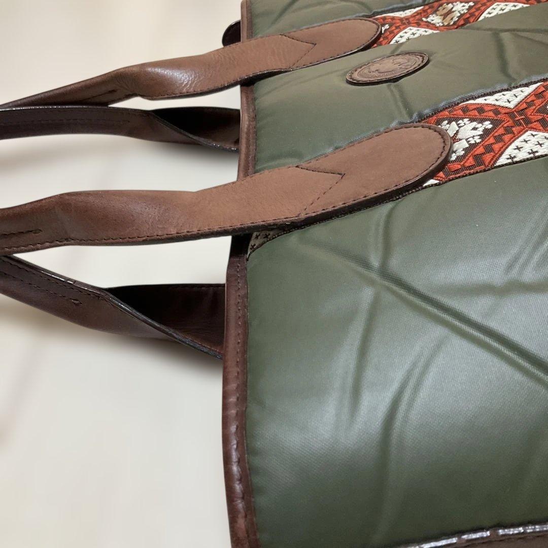 オリーブグリーン キルティングトートバッグ