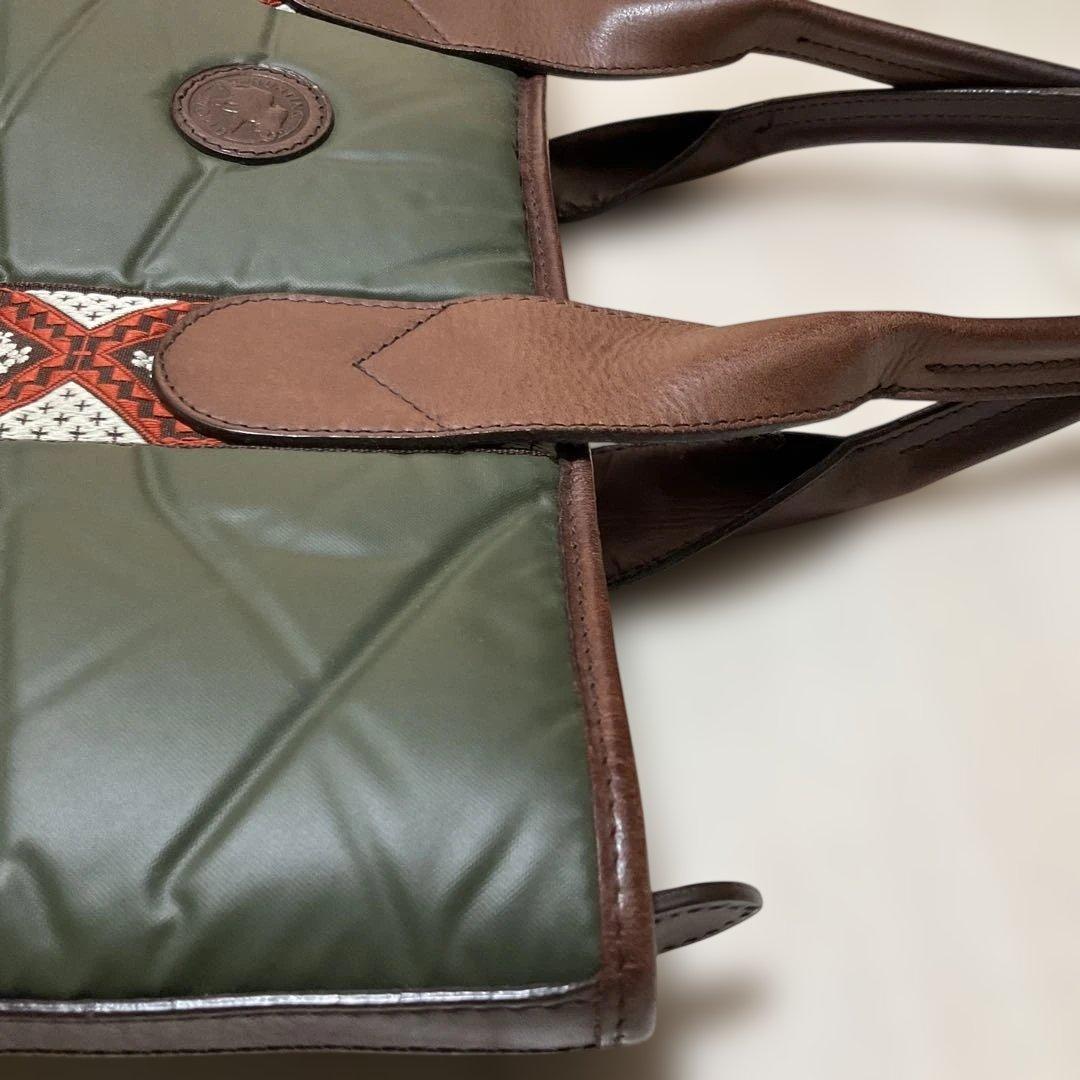 オリーブグリーン キルティングトートバッグ