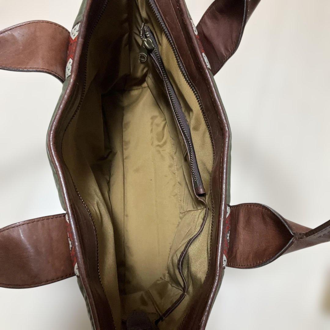 オリーブグリーン キルティングトートバッグ