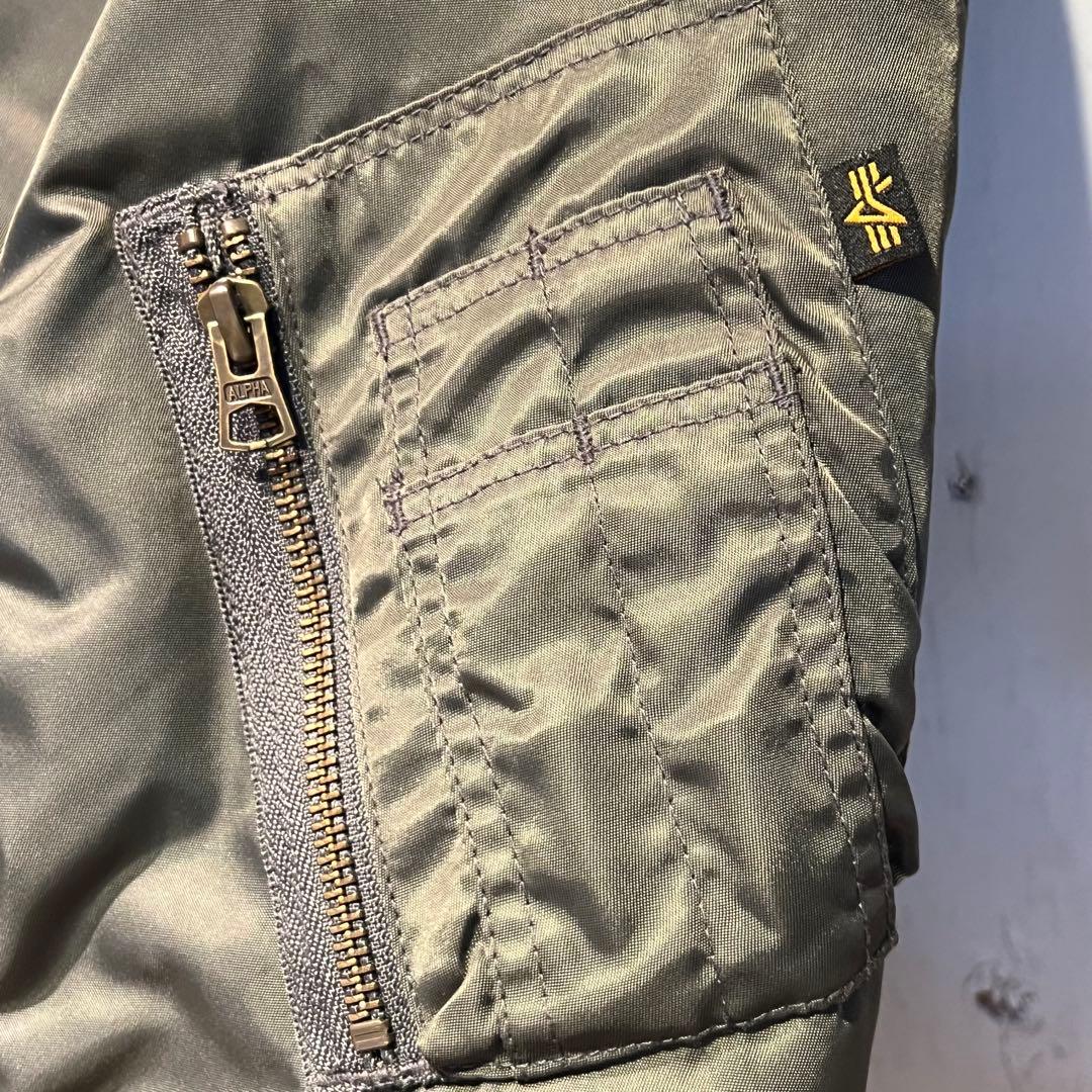 アルファ　 ALPHA ライディングジャケット MA-1 防寒 防風　M 男女