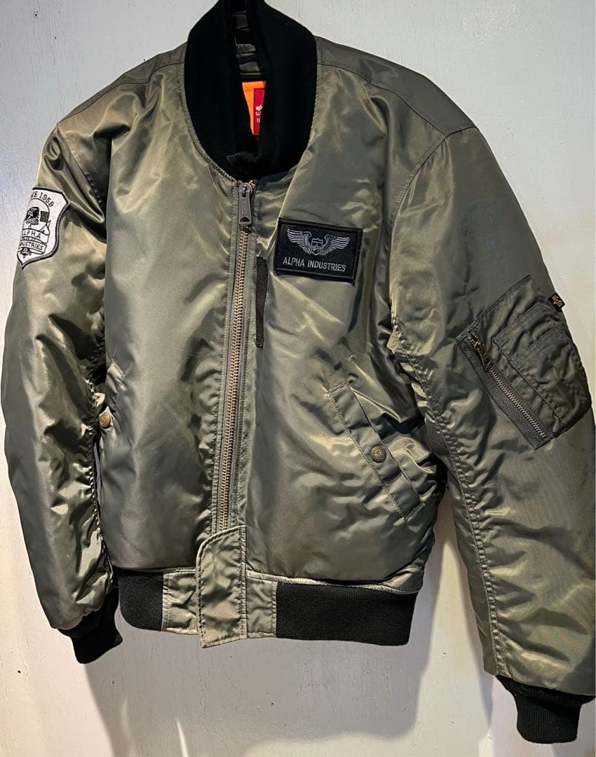 アルファ　 ALPHA ライディングジャケット MA-1 防寒 防風　M 男女