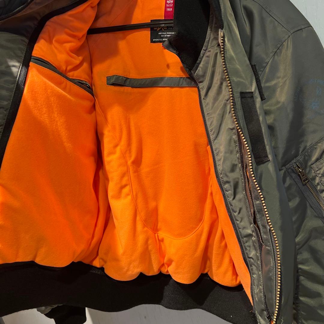 アルファ　 ALPHA ライディングジャケット MA-1 防寒 防風　M 男女