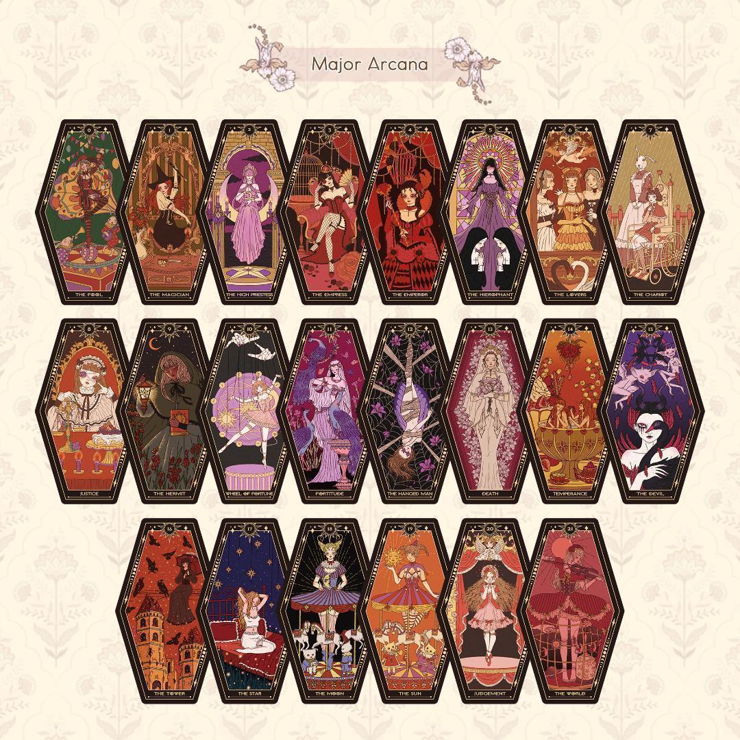 【正規品タロットカード】レア形状✨棺のような六角形✨夢想のビンテージタロット