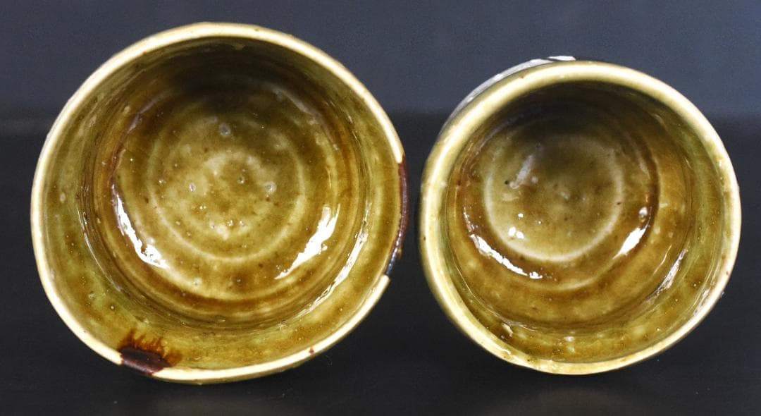 G*i様 常滑焼の巨匠 鯉江良二作 本物保障　ぐい飲み ２客 2503031