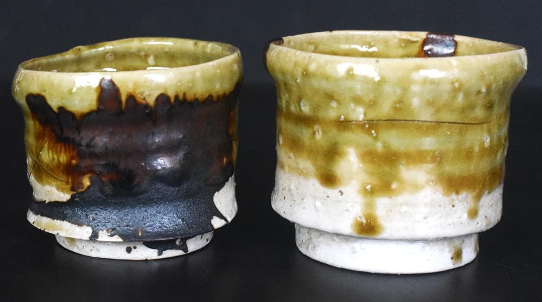 G*i様 常滑焼の巨匠 鯉江良二作 本物保障　ぐい飲み ２客 2503031