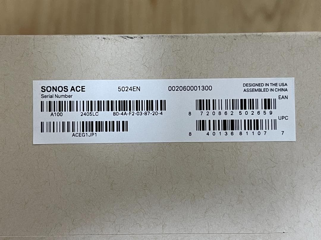 SONOS ACE ソノス エース ホワイト 美品 付属品完備 ヘッドホン