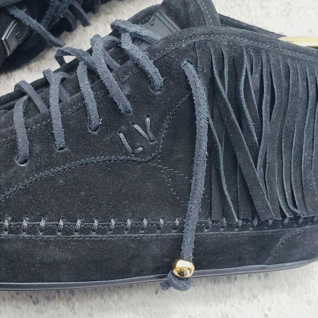 ルイヴィトン✨フリンジ モカシン スニーカー 37.5 黒 スエード イタリア製