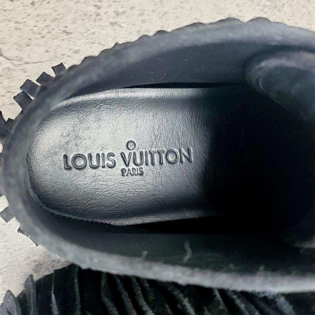 ルイヴィトン✨フリンジ モカシン スニーカー 37.5 黒 スエード イタリア製