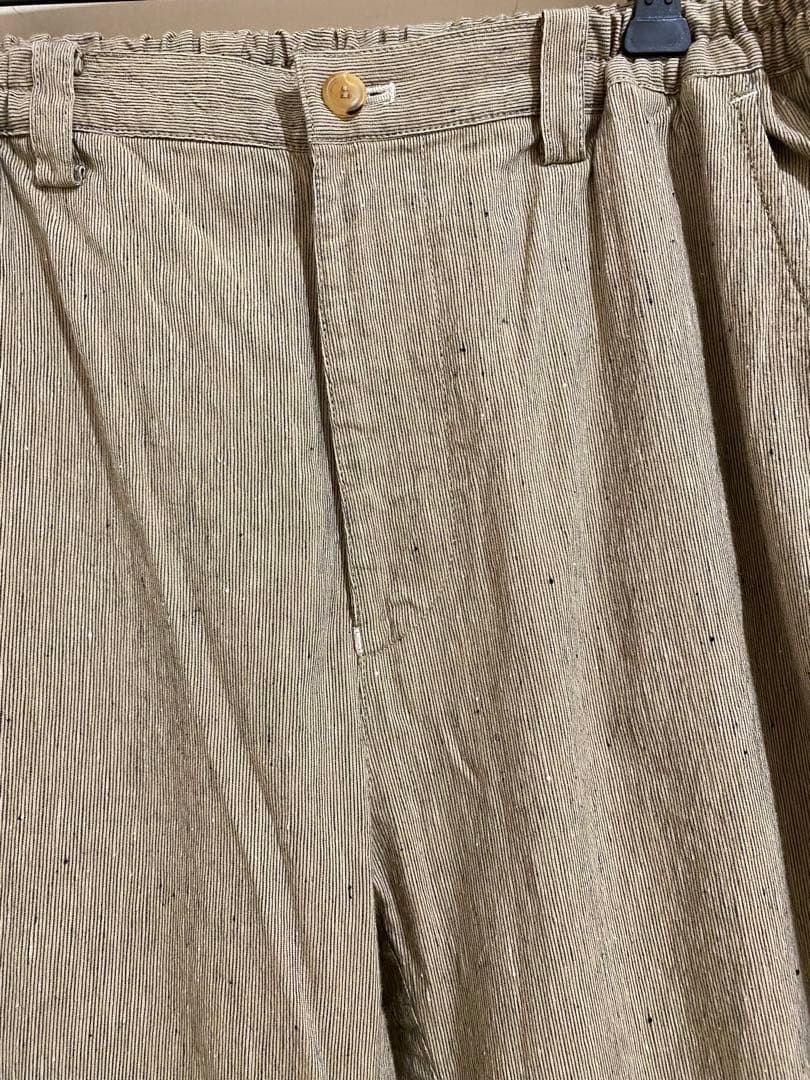 Issey Miyake Men シワベージュ ストライプスーツセット 夏用