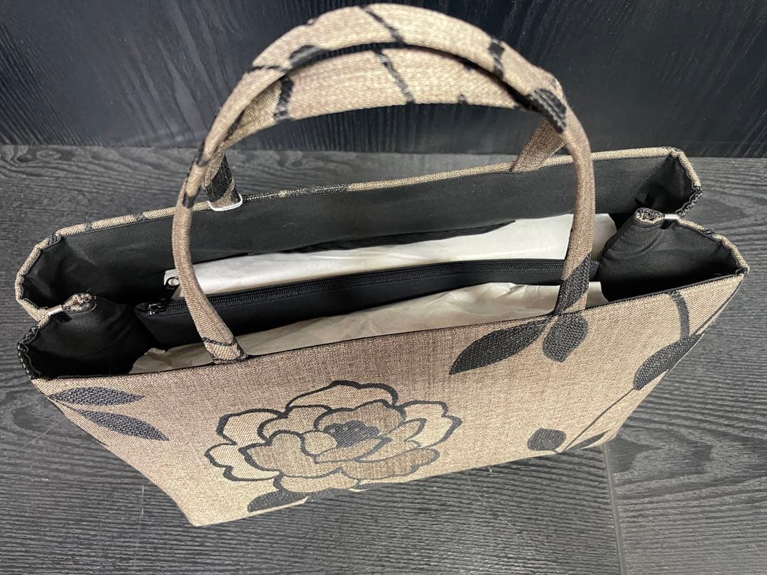 新品 花柄 和装バッグ お稽古 お茶席 和服 トートバッグ 呉服 着物 小紋