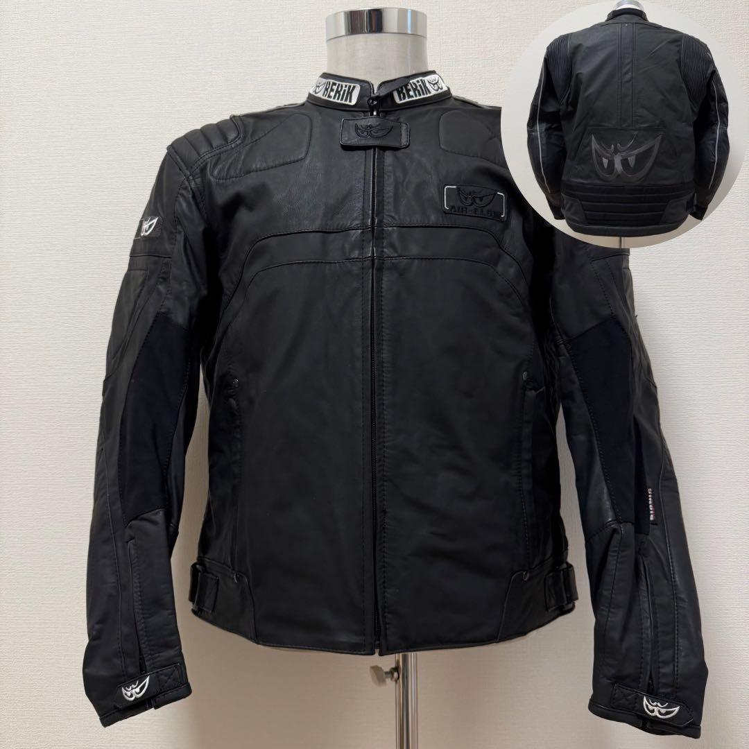 BERIK バイクジャケット　ライナー　プロテクター　　本革　ブラック　L相当