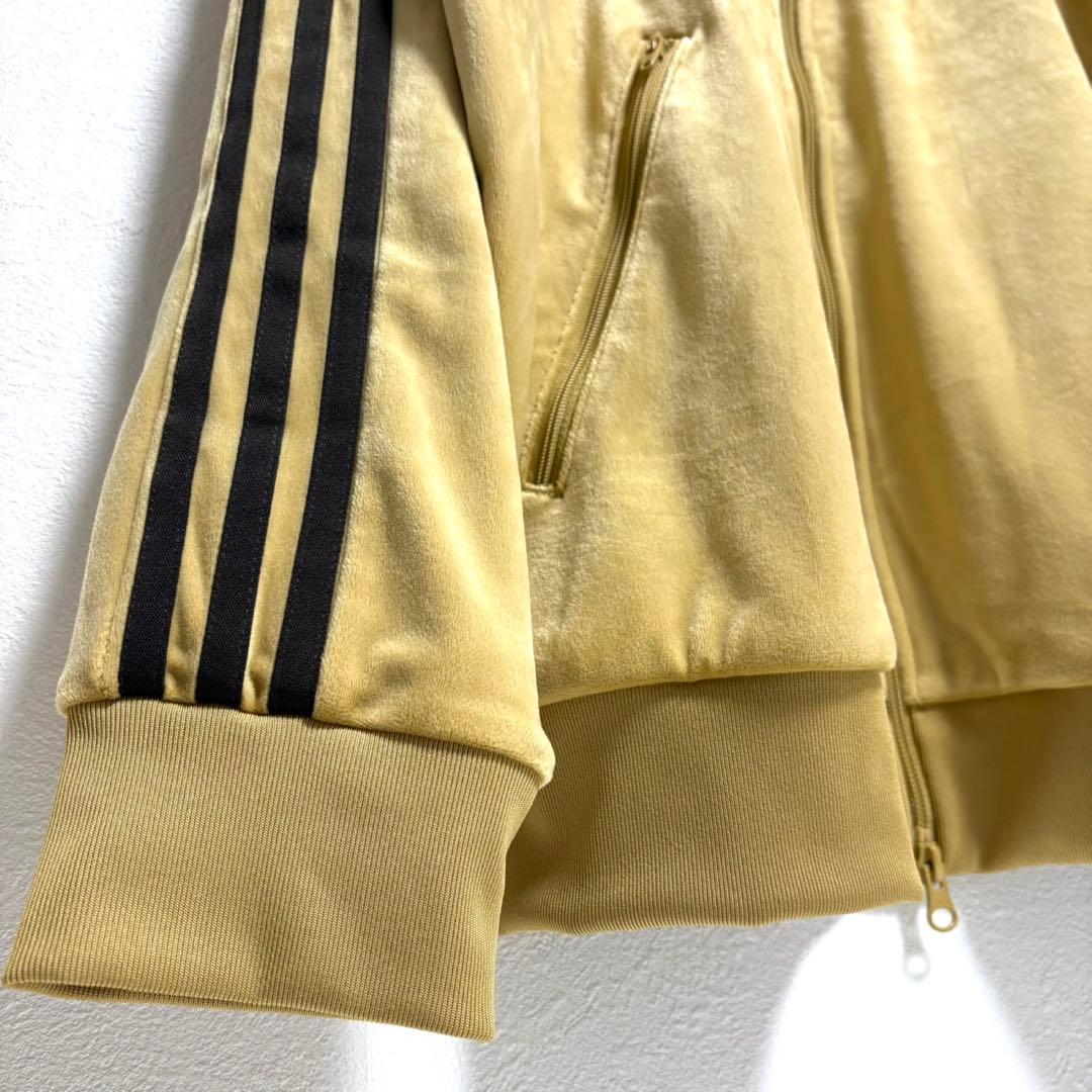 アディダス ベッケンバウアー L ベロア トラックジャケット ゴールデンベージュ