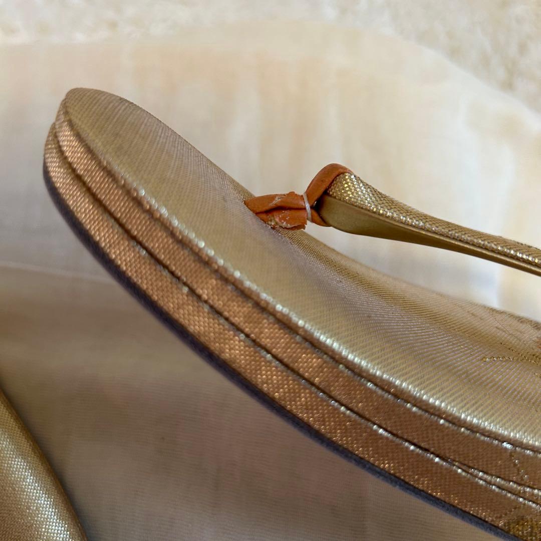 未使用⭐︎佐賀錦　草履バッグセット　正絹　金糸　フォーマル　訳あり