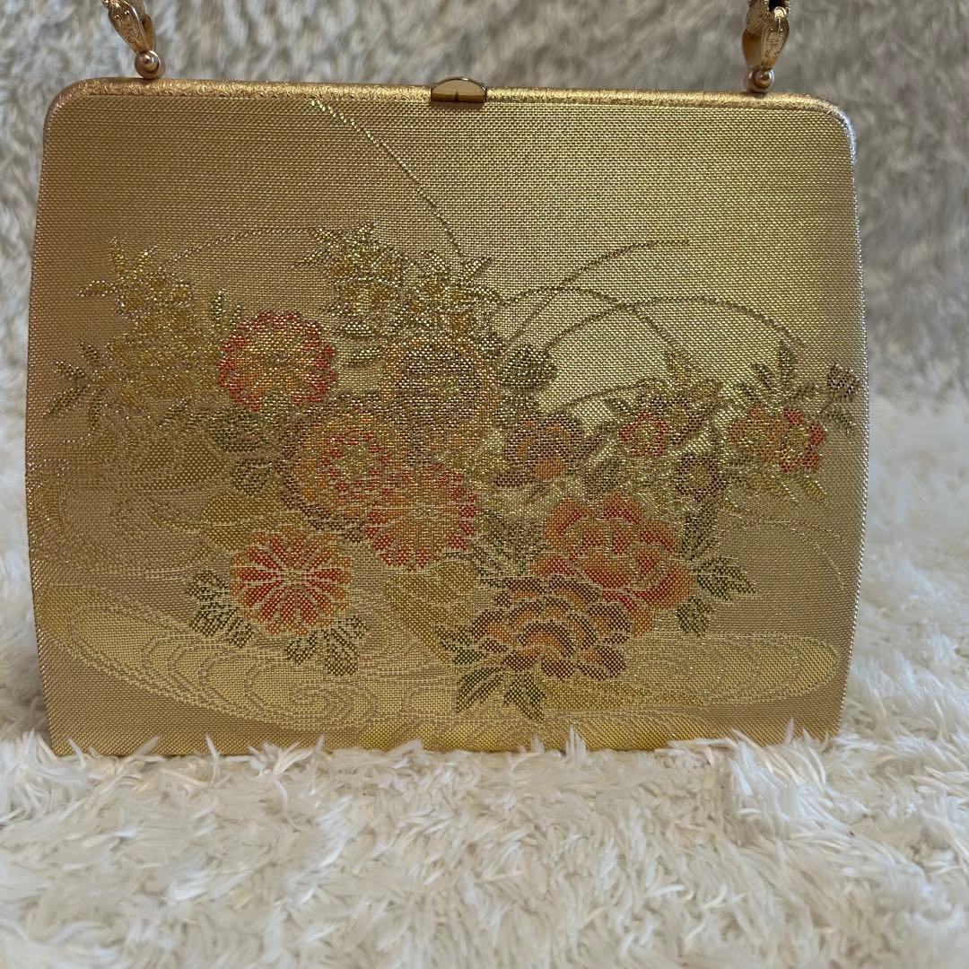 未使用⭐︎佐賀錦　草履バッグセット　正絹　金糸　フォーマル　訳あり