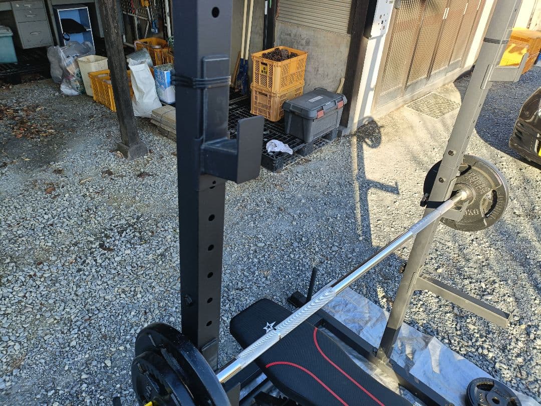 ラック型 懸垂マシン　アイアンバーベルダンベル98KGセット　トレーニングベンチ