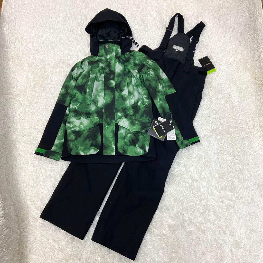 未使用タグ　phenix スキーウエア上下セット 160cm グリーン