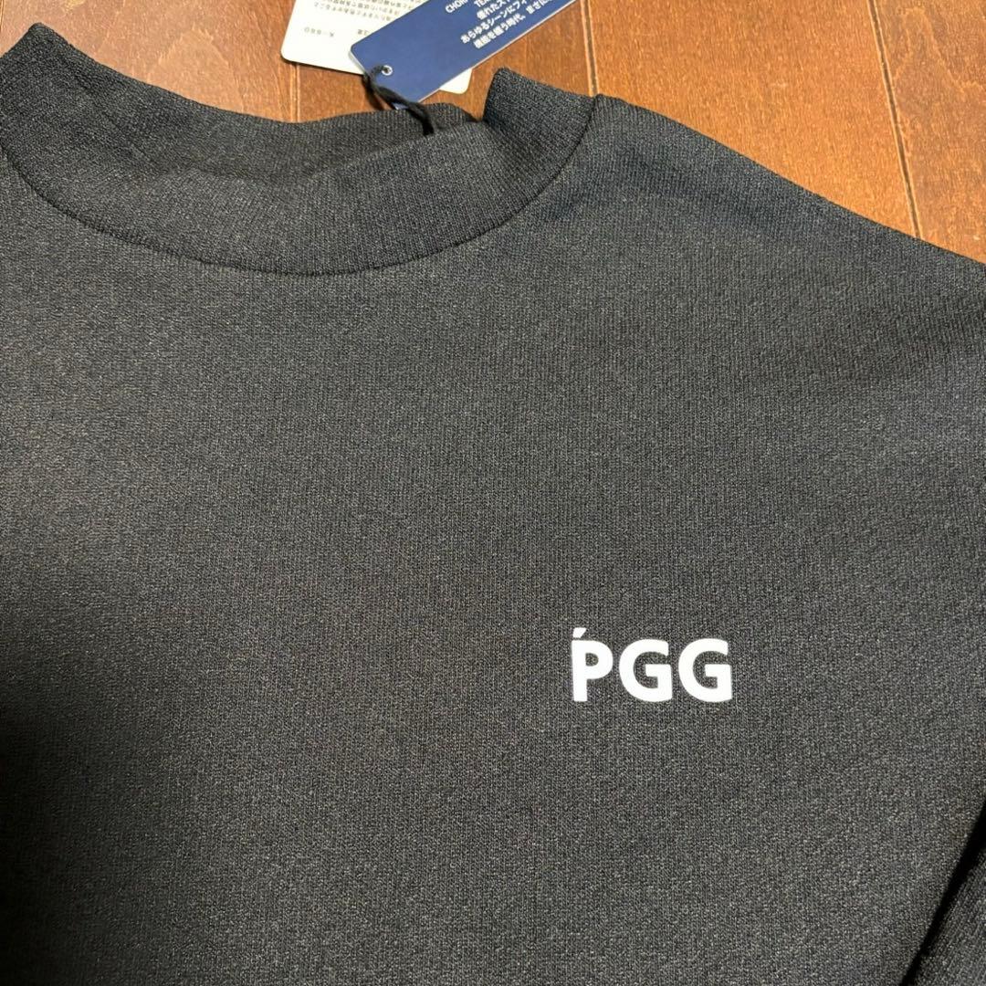 パーリーゲイツPGGTEXBRIDデニット12G 天竺モックトップス黒サイズ0