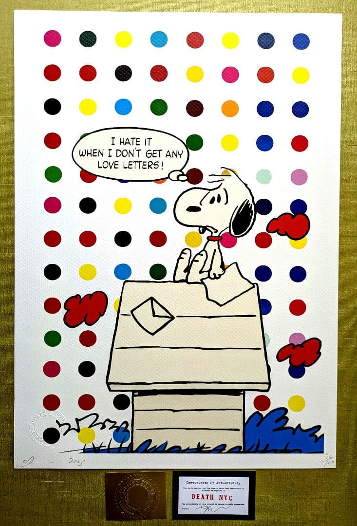 milk《額装仕様》【DEATH NYC】スヌーピー • カラフルドット