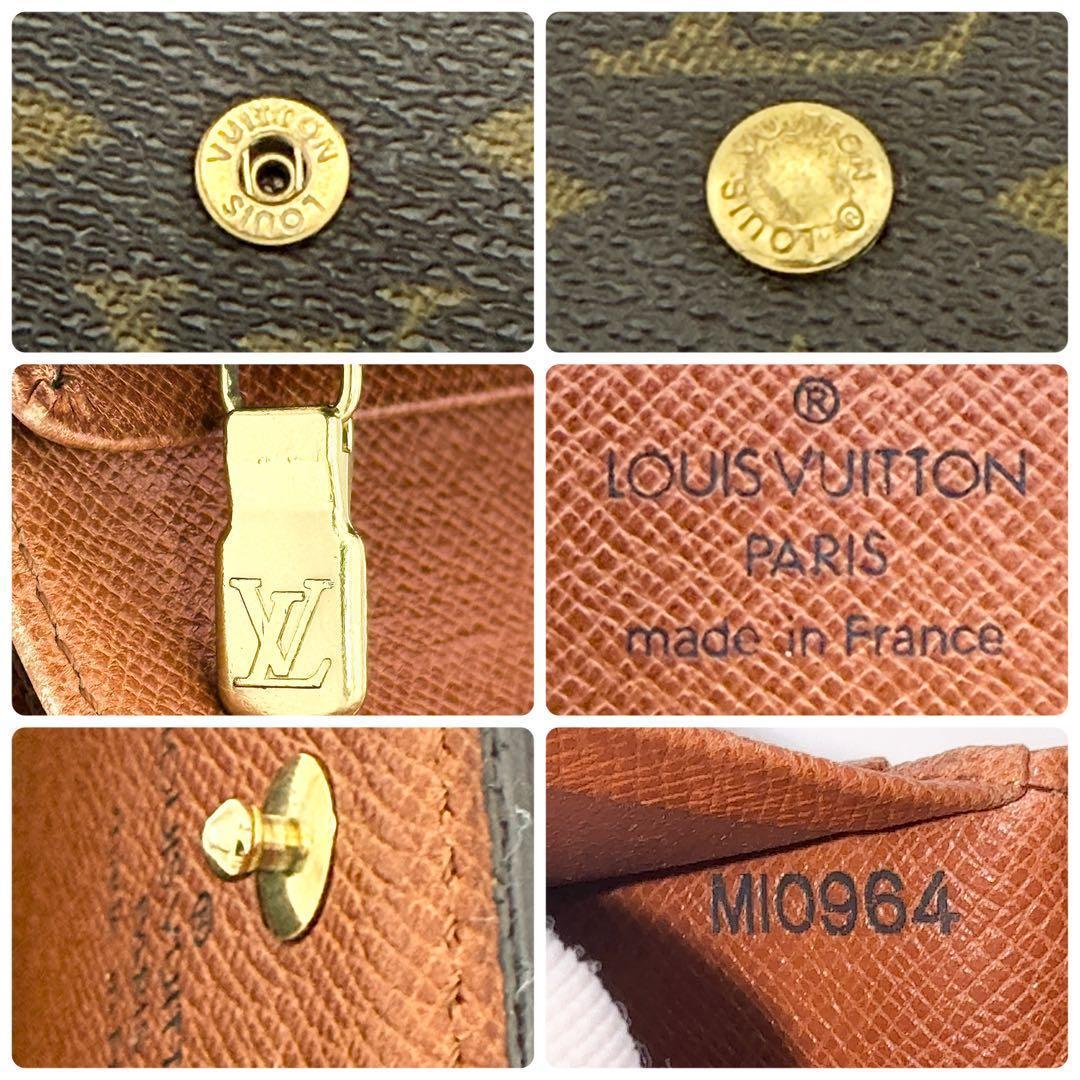 【訳あり】ルイヴィトン モノグラム ポルトモネ ビエ トレゾール L字ジップ