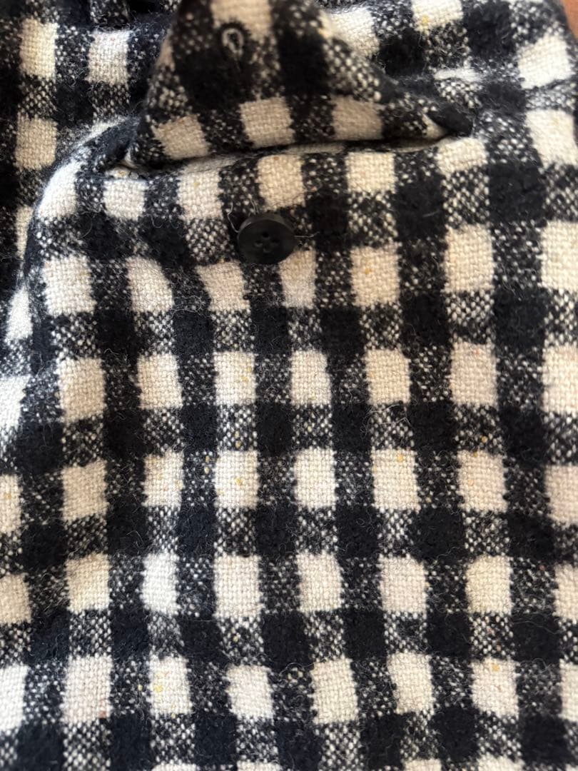 チェック柄ハイウエストワイドパンツ