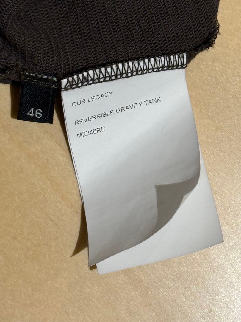 トップス OUR LEGACY 24ss reversible gravity tank