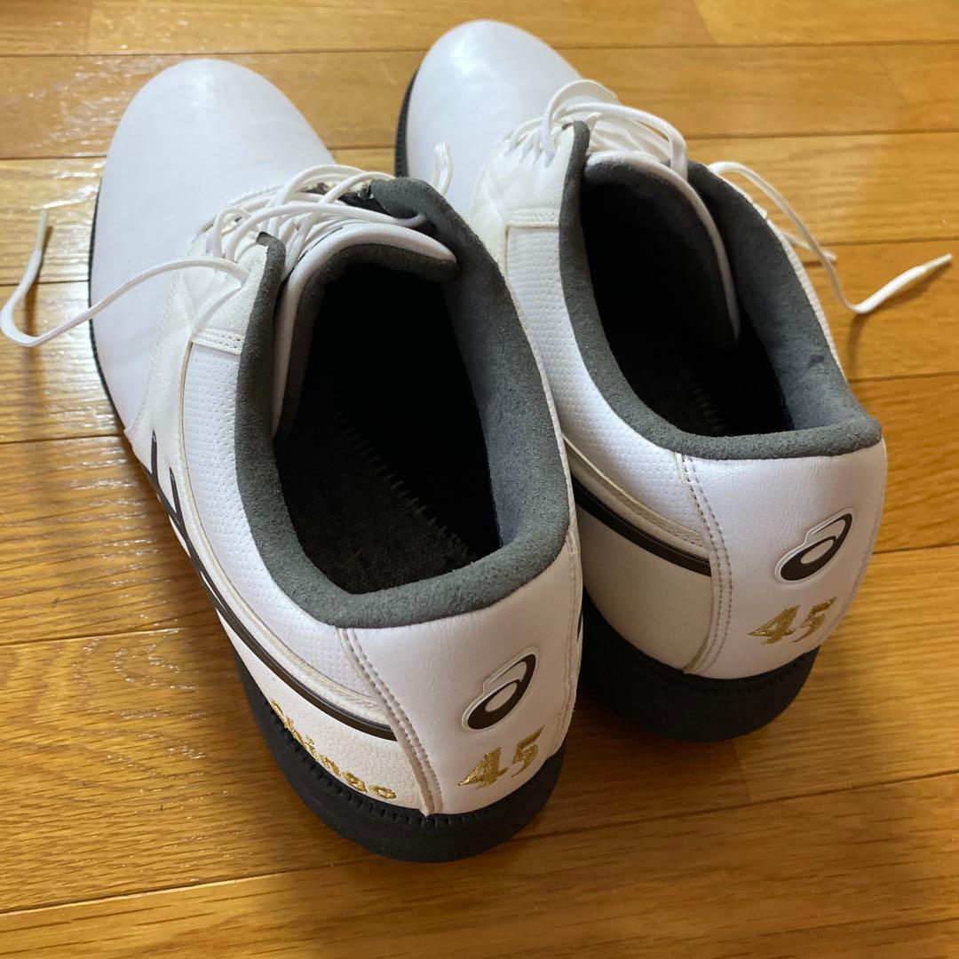 asics ホワイト ゴルフシューズ Shingoモデル　26.5