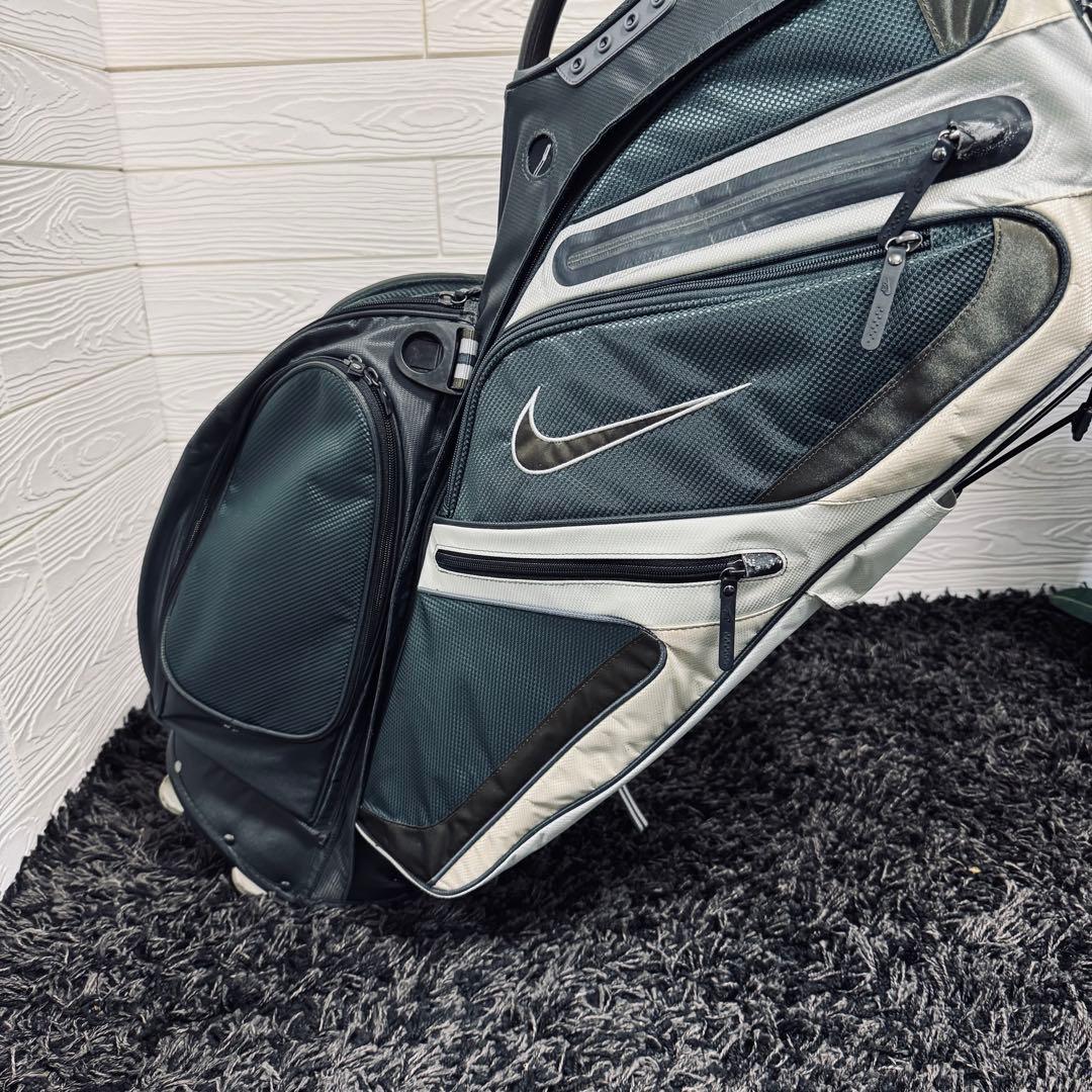 激シブ ナイキ スタンド ゴルフ キャディバッグ 14分割 グリーン 軽量