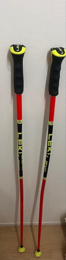 LEKIスキー用ストック オレンジ/イエロー