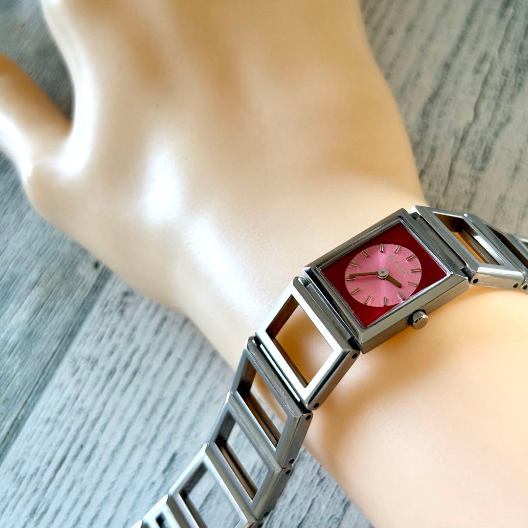 【希少.】Paul Smith ポールスミス 腕時計 スクエア レッド調