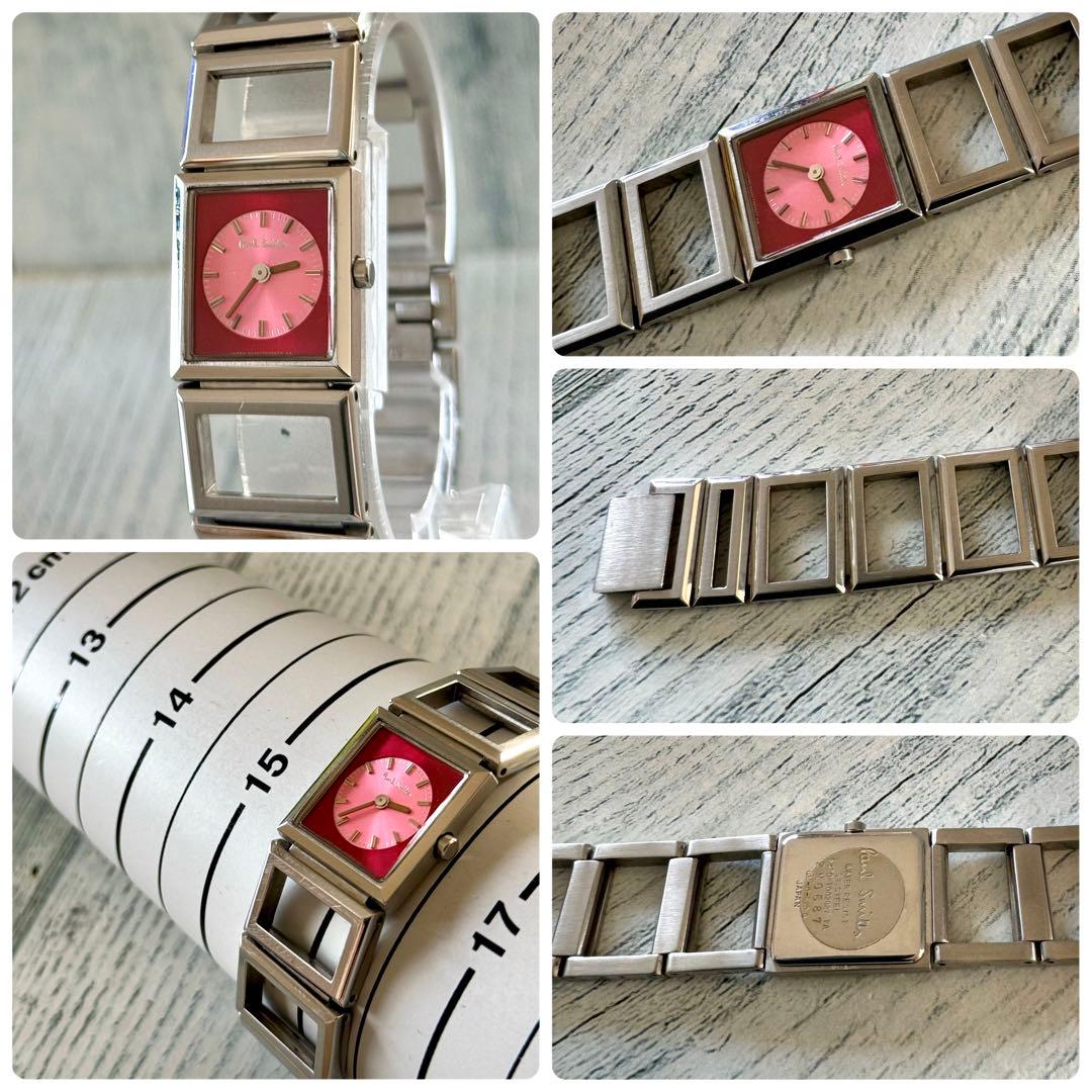 【希少.】Paul Smith ポールスミス 腕時計 スクエア レッド調
