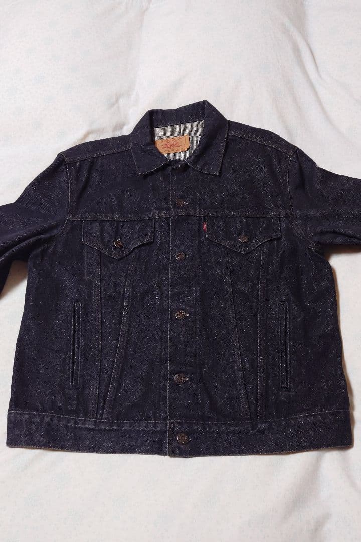 極美品　80s USA製 先染めブラック　リーバイス　70506 44R